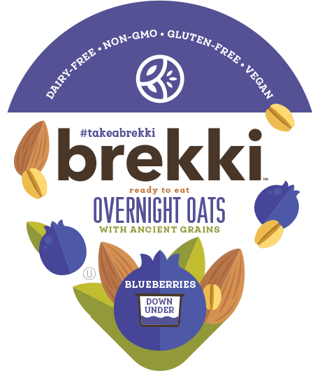 Product label for Blueberries Overnight Oats