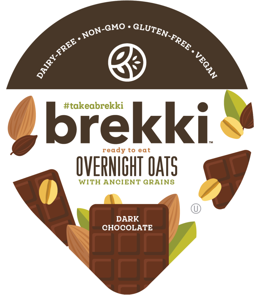 Product label for Dark Chocolate Overnight Oats